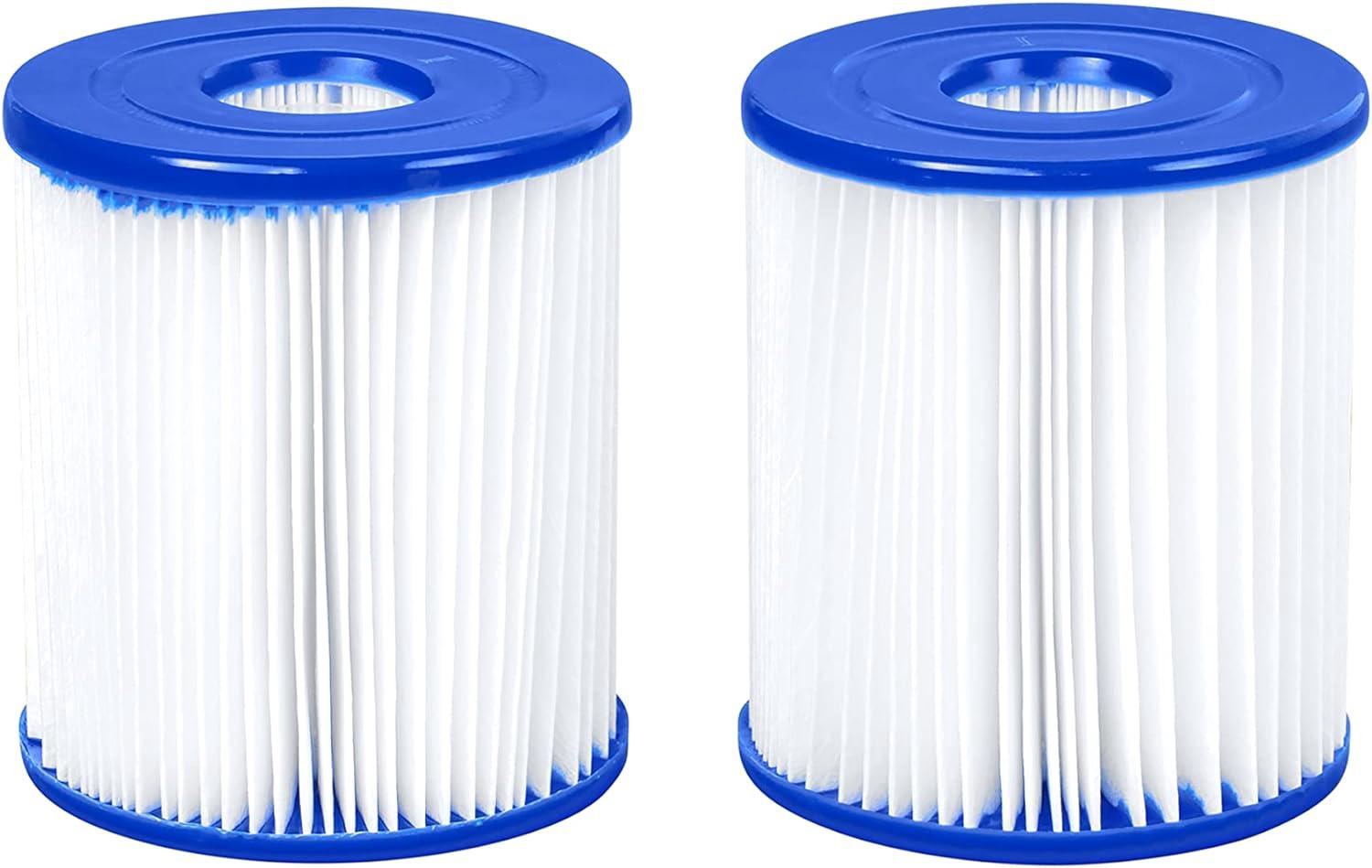 2 Cartouches De Piscine Intexbestway, Bleu/blanc, 9,1 X 10,2 Cm, Duplex, Spah, Cartouche De Piscine Pour Enfants Avec Support Gonflable