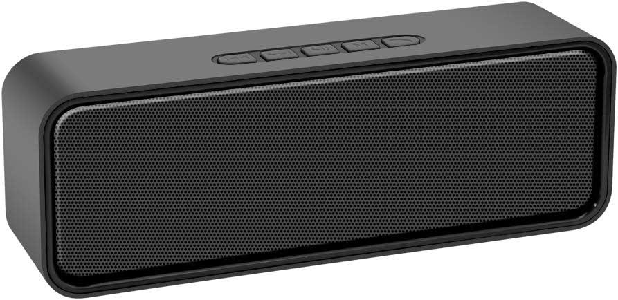 Enceinte Sans Fil Portable (noire), Bluetooth 5.0 Avec Son Stéréo 3d Hifi Et Basses Profondes, Batterie 1500 Mah, 12 Heures D'Autonomie