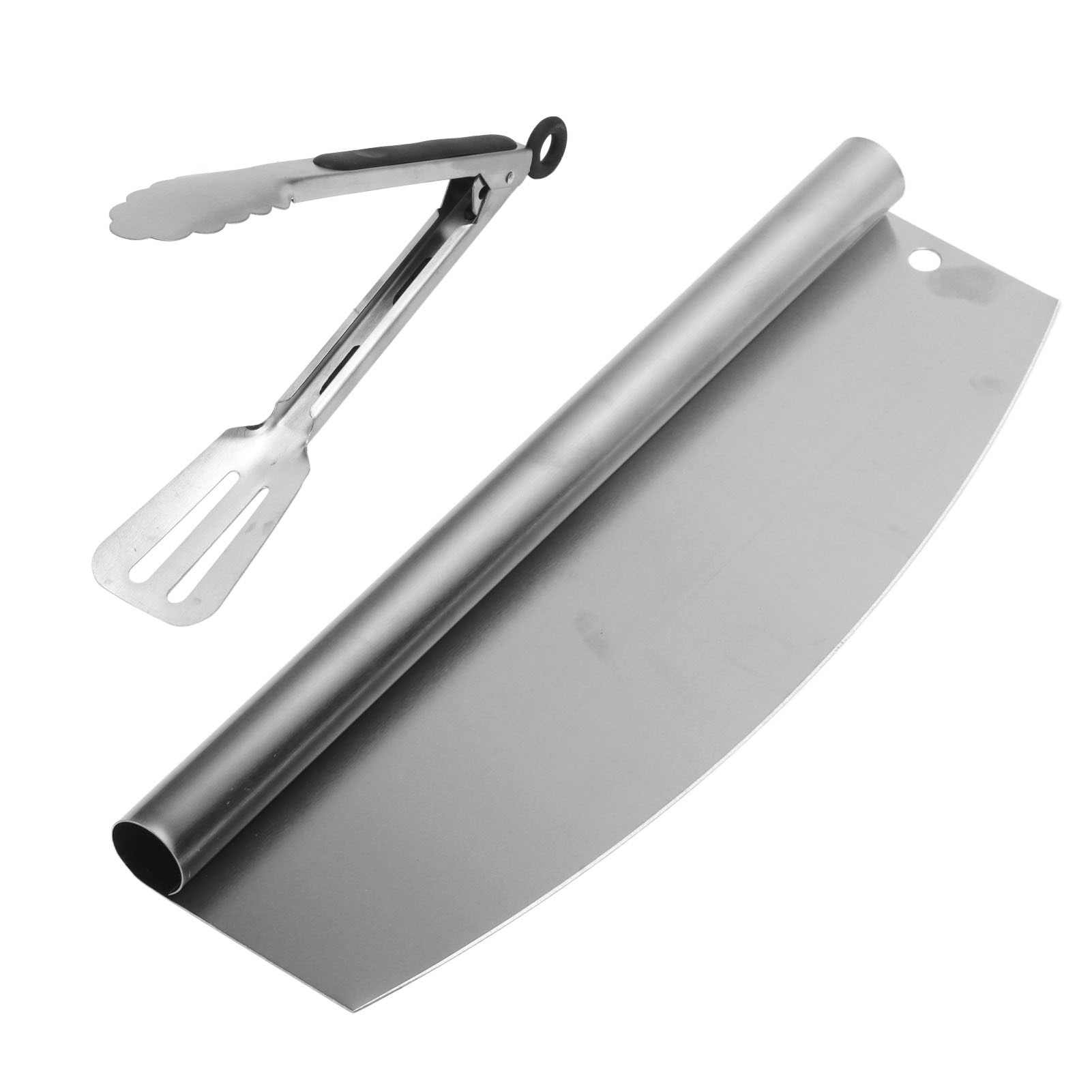 Couteau À Pizza En Acier Inoxydable Alimentaire, Lame Aiguisée, Design Ergonomique Avec Pince Pour Gâteaux Et Pizzas