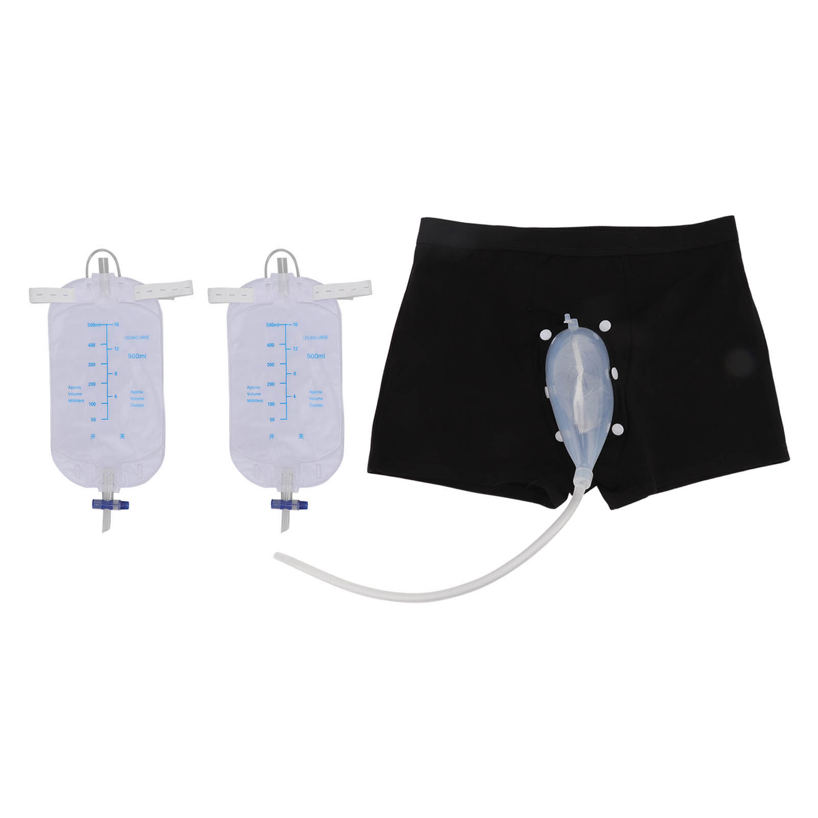 Ensemble Urinoir Pour Hommes - Culotte Hygénique Avec Entonnoir À Urine, Récupérateur Sûr Pour Patients Et Personnes Âgées