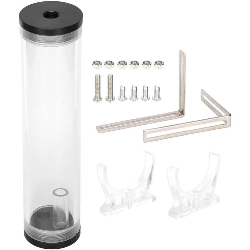 Réservoir De Refroidissement Acrylique Cylindrique À 3 Orifices G1/4 Pour Système Watercooling Pc