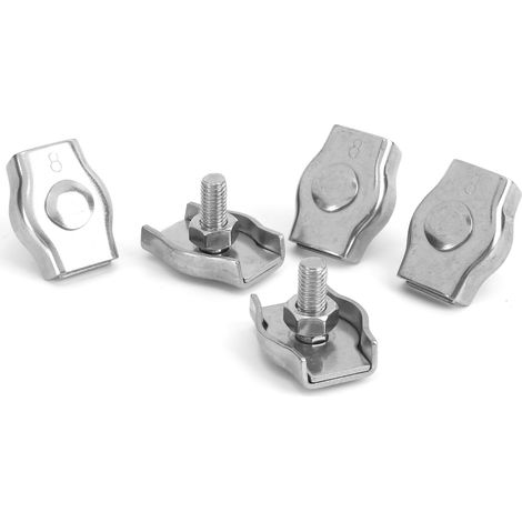 5pcs Collier De Serrage Inox Pour Équipement Forestier Et Marine, Diamètre 8mm