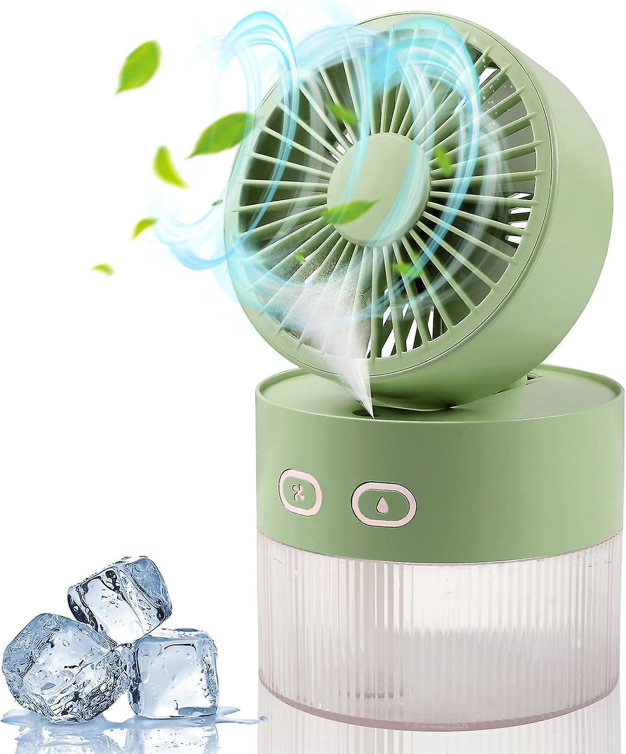 Mini Foldable Usb Spray Cooling Fan With Cold Air Humidification And Multifunctional Night Light