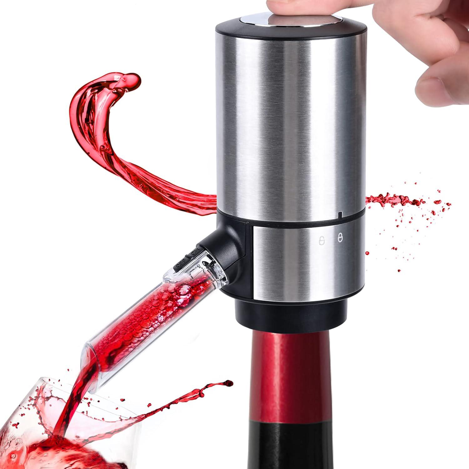 Aérateur De Vin Électrique, Carafe À Vin, Distributeur De Vin Automatique, Distributeur De Vin, Cadeau Idéal Pour Les Amateurs De Vin Ou Pour Un Usage Personnel.