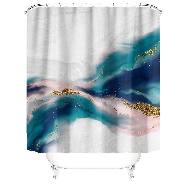 Rideau De Douche 180 X 180 Cm Avec Crochets (motif Marbre N° 1), Haute Qualité, Imperméable, Anti-moisissure, Facile À Nettoyer, Imprimé De Qualité.