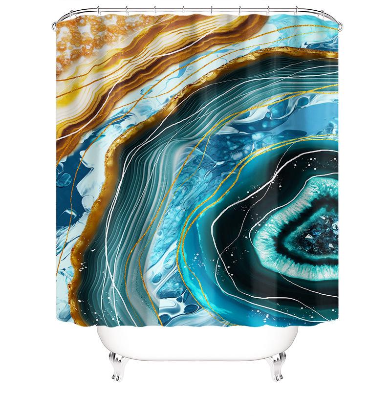 Rideau De Douche 180 X 180 Cm Avec Crochets (motif Marbre N° 2), Haute Qualité, Imperméable, Anti-moisissure, Facile À Nettoyer, Imprimé De Qualité.