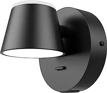 Lampe De Chevet Avec Interrupteur, Angle Réglable Et Confortable, Lumière Noire Et Blanche