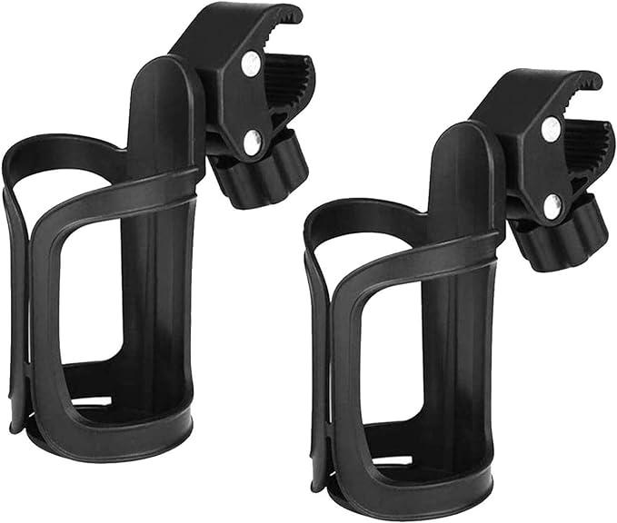 Porte-bouteille Pour Vélo (noir), Lot De 2 Porte-bouteilles Pour Vélo, Porte-gobelet Universel Rotatif À 360 Degrés Réglable Pour Vélos, Vtt, Poussettes Et Fauteuils Roulants.