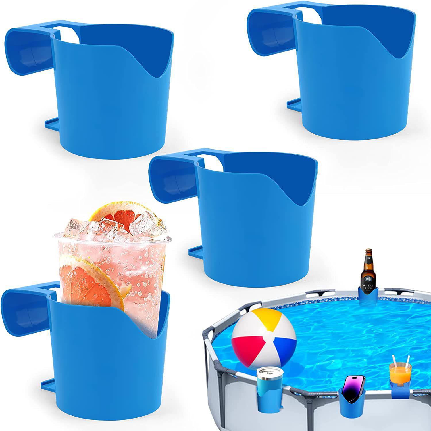 Ensemble De 4 Pièces Avec Base En Verre, Porte-gobelet De Piscine Et Porte-tasse.