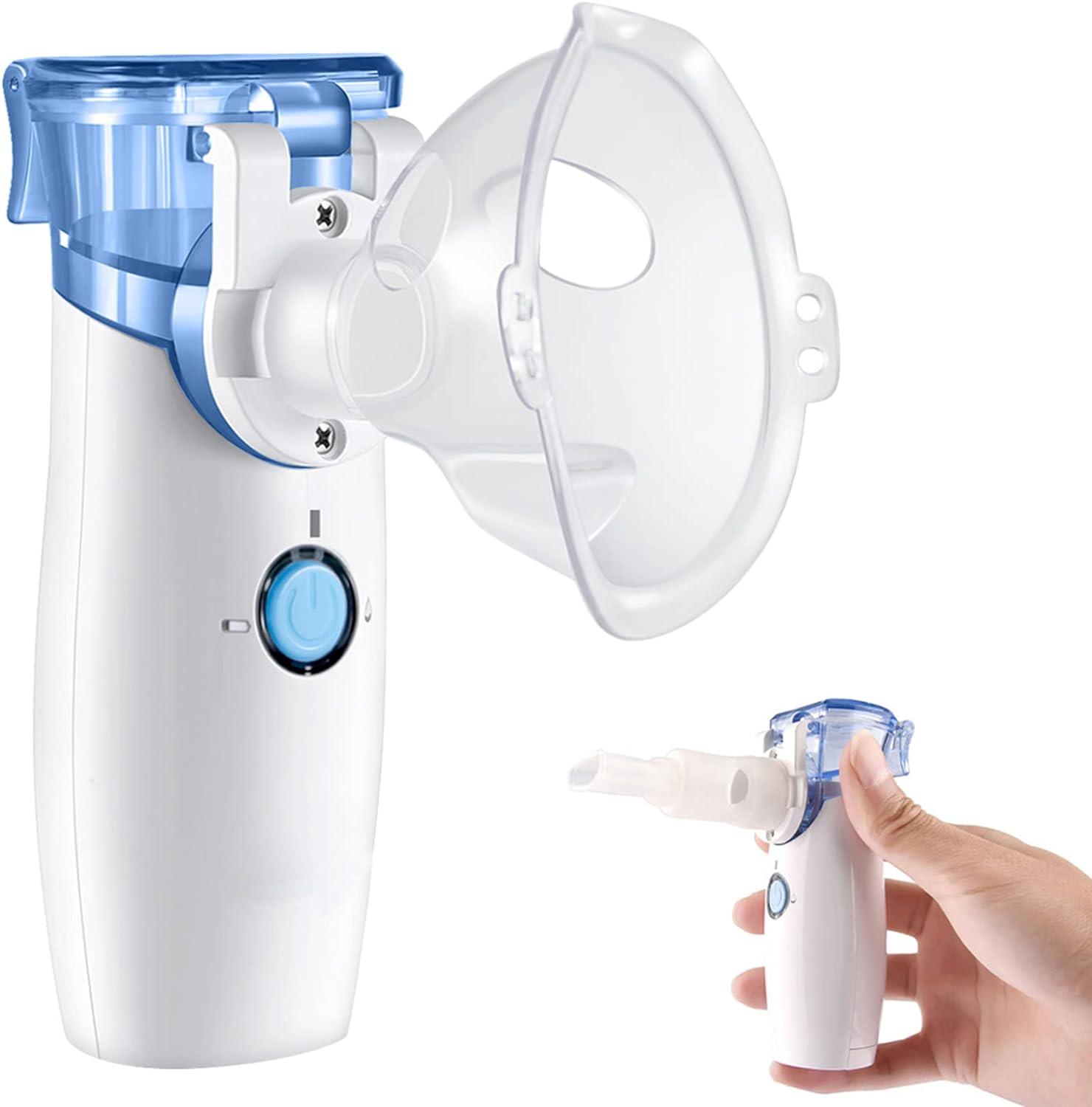 Nébuliseur Portable À Membrane Pour La Toux, Inhalateur De Vapeur Personnel Portatif Pour Le Rhume Et Les Sinus, Convient Aux Enfants Et Aux Adultes (pile Non Incluse).