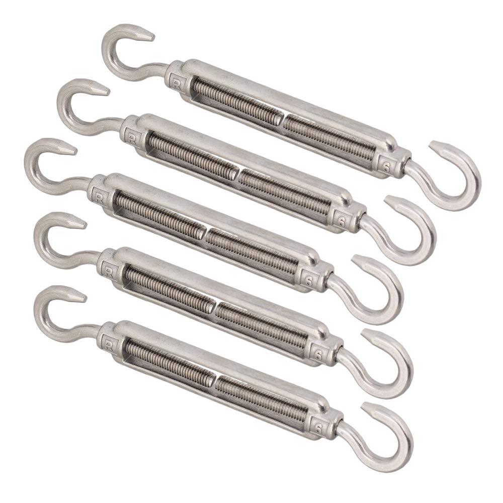Lot De 5 Tendeurs À Câble En Acier Inoxydable 304 M6 (crochet Et Crochet)