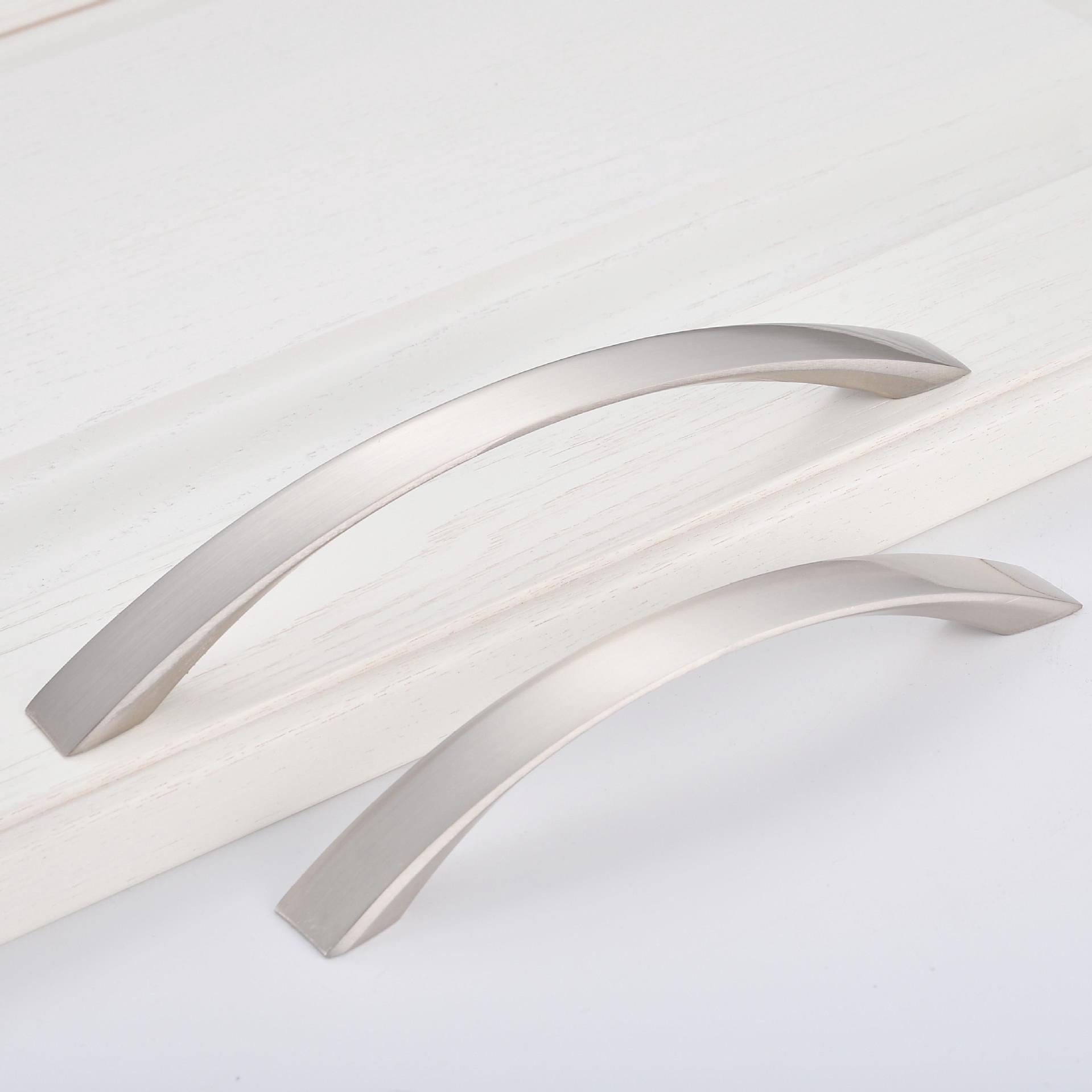 Ensemble De 10 Poignées De Porte De Cuisine De 160 Mm - Chromées - En Nickel Brossé - En Acier Inoxydable - Entraxe