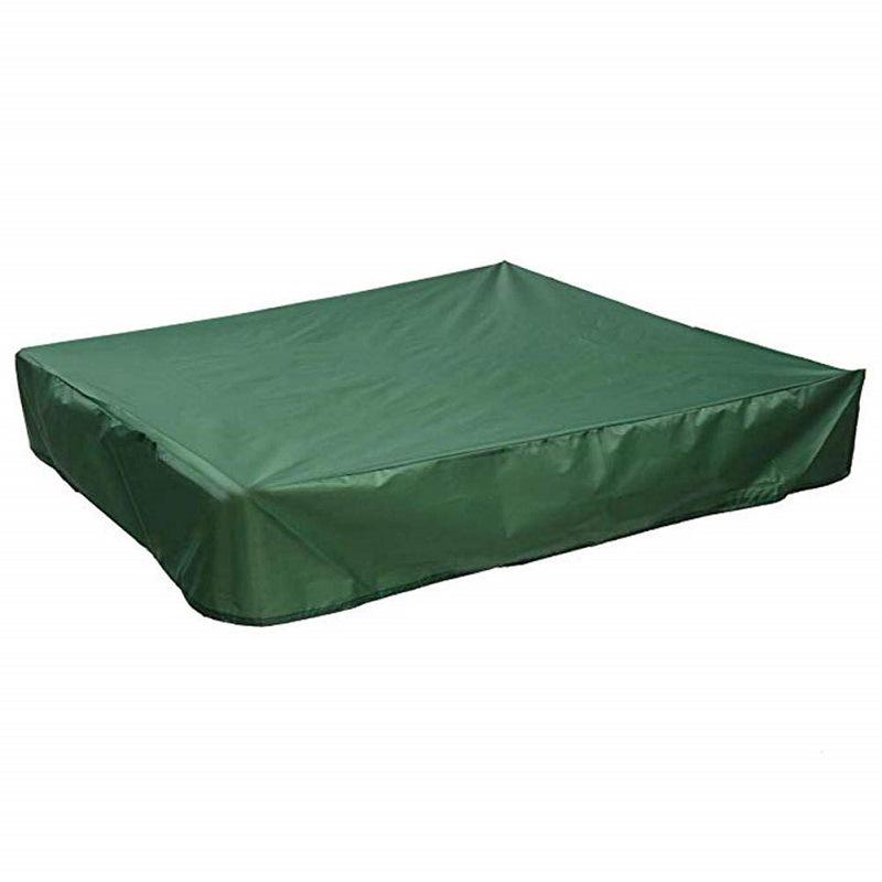 (150 X 150 Cm) Bac À Sable Carré Vert Pour Jardin/terrasse, Idéal Pour Les Enfants. Couverture Imperméable Et Pare-soleil Pour Petit Bain De Jardin.
