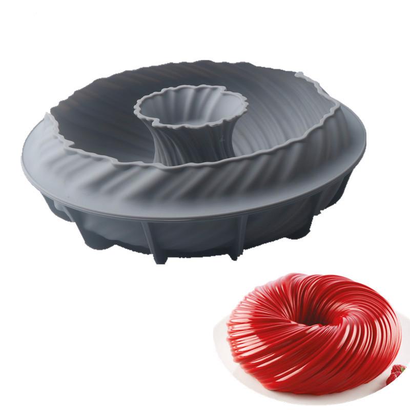 Moule À Donuts En Silicone, Moule En Silicone En Forme De Spirale, Moule À Gâteau En Silicone Pour Pain/mousse/gâteau