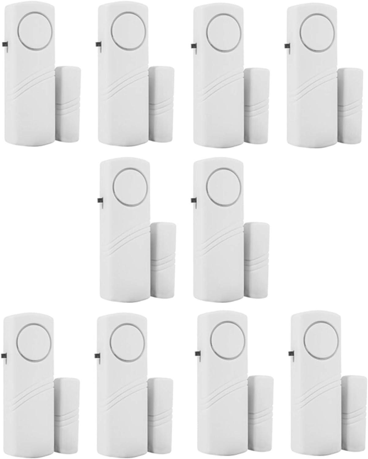 Sonnette D'Alarme De Sécurité Personnelle Pour Portes Et Fenêtres - Capteur Antivol Sans Fil Pour Portes Et Fenêtres - Lot De 10