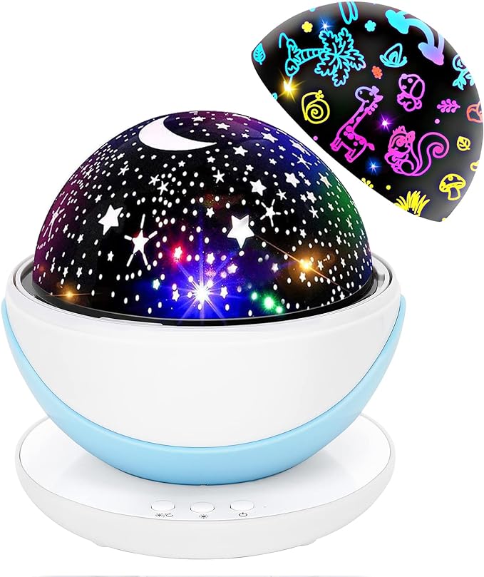 Veilleuse Pour Enfants, Projecteur D'Étoiles À Rotation 360° - Projecteur De Planètes Led Pour Une Ambiance Étoilée