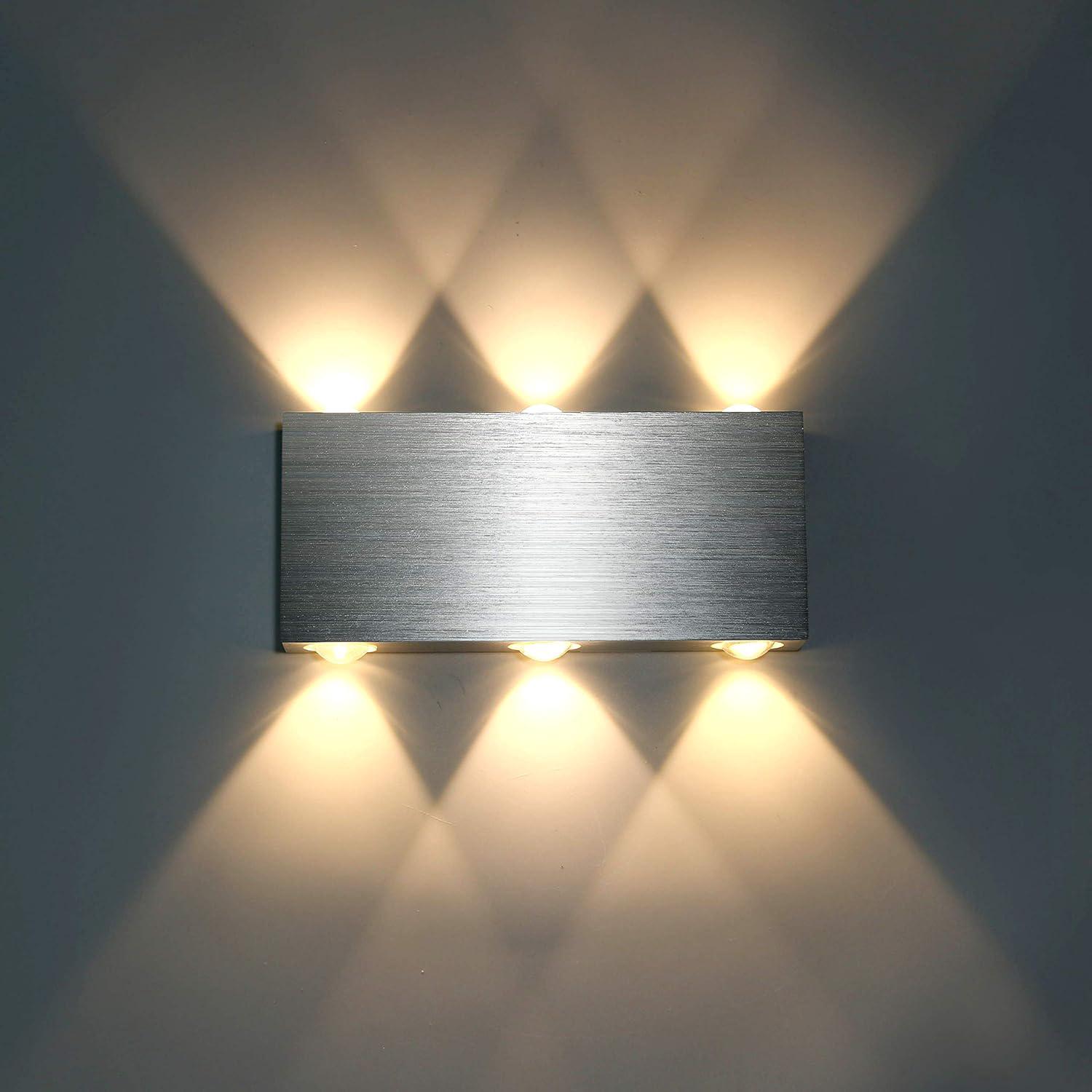 Applique Murale Led 18w D'Intérieur, Style Carré, En Aluminium, Éclairage Décoratif Pour Chambre Ou Bureau, Blanc Chaud