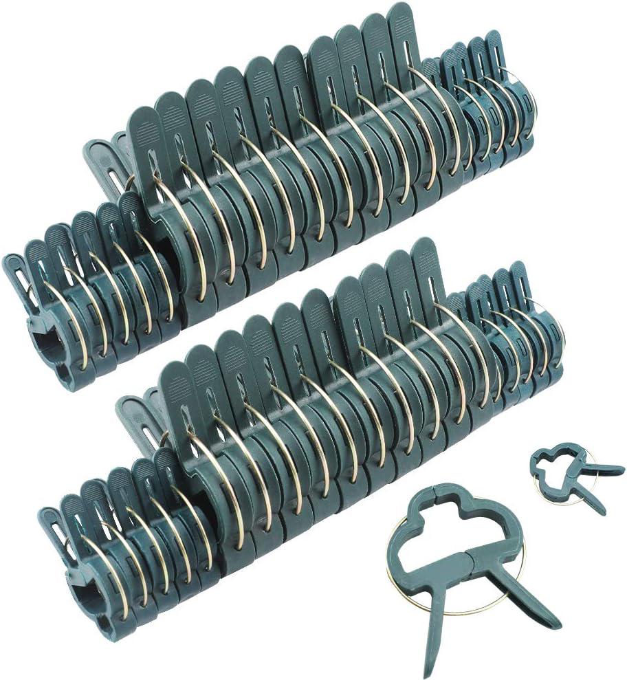 60 Pinces Pour Plantes De Jardin (2 Tailles, 30 Pièces Chacune) - Pinces Réutilisables Pour Serres Et Supports De Jardin, Idéales Pour Les Plantes Grimpantes, Les Légumes, Les Tiges De Tomates Et La C