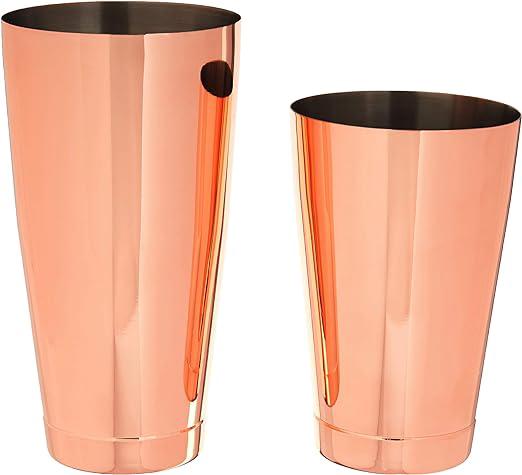 Ensemble Shaker À Cocktail En Acier Inoxydable (or Rose), 820 Ml Et 650 Ml
