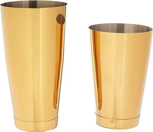 Ensemble Shaker À Cocktail En Acier Inoxydable (doré), 820 Ml Et 650 Ml