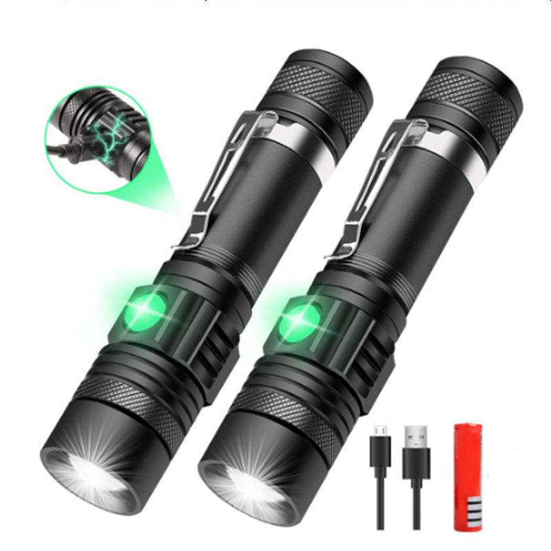 2 Lampes Torches Led Rechargeables, Lampe Torche Ultra-lumineuse Rechargeable Par Usb, Compacte, Étanche, Idéale Pour Le Camping Et La Randonnée.