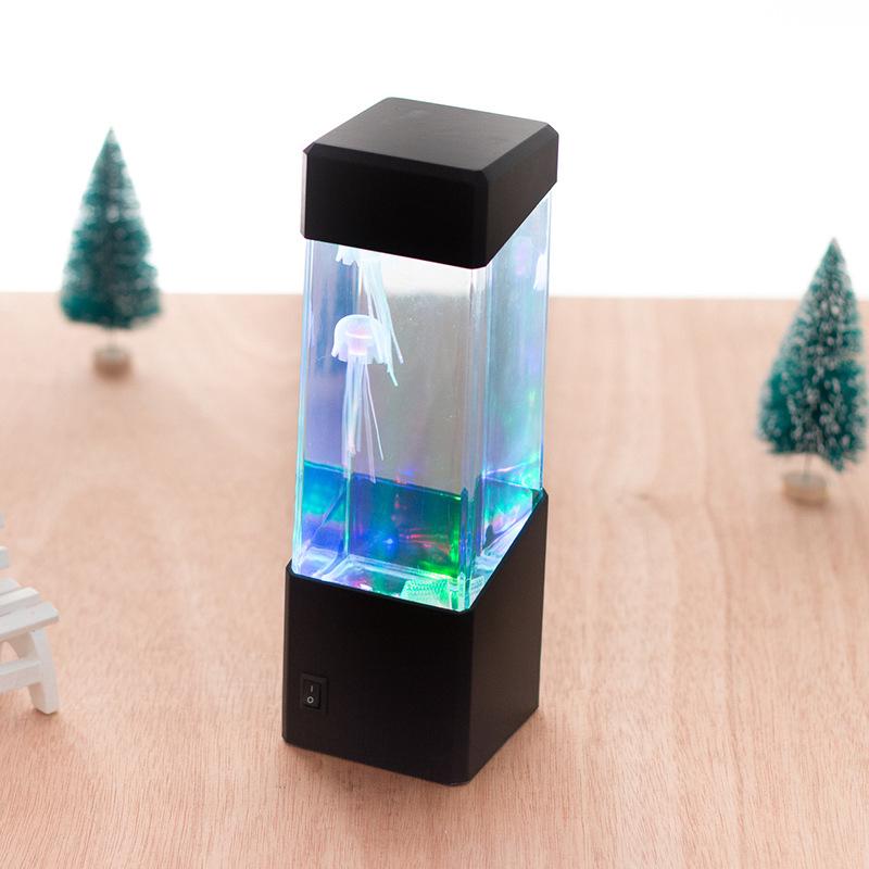 Lampe Méduse Rgb Usb Dc 5v, Lampe De Table Aquarium, Lampe De Chevet, Décoration À 7 Couleurs Changeantes Pour Salon, Chambre Ou Bureau, Avec 3 Méduses [classe Énergétique A+]