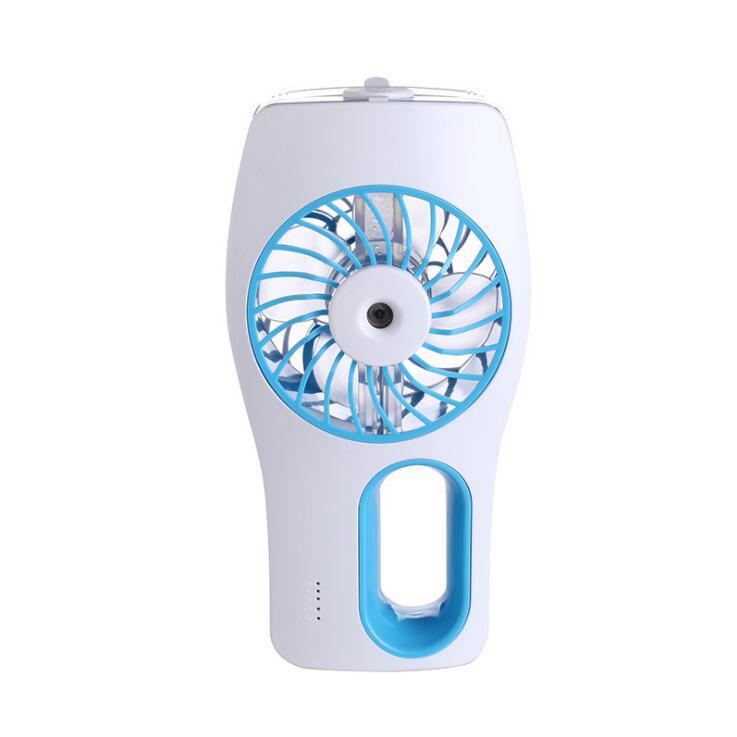 Ventilateur Brumisateur Portable, Ventilateur Rafraîchissant À Piles Avec Humidificateur Intégré Et Alimentation Usb, Bleu