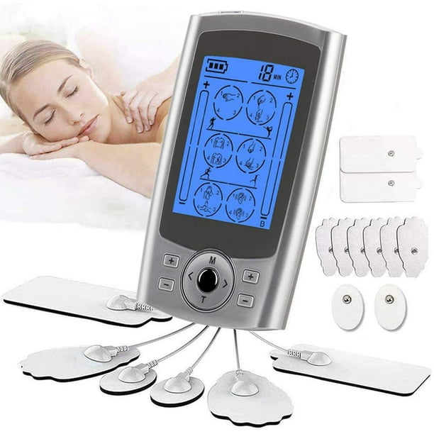 Dual Channel Tens Ems Unit 24 Modes Muscle Stimulator For Pain Relief Treatment, Electronic Pulse Massager Muscle Massager