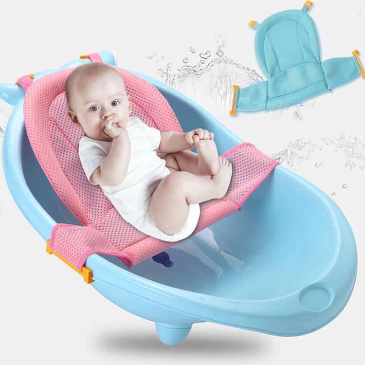 Tapis De Douche Pour Bébé (rose), Filet De Siège De Douche Antidérapant Pour Bébé, Coussin De Bain Pour Bébé, Sangle De Soutien Pour Nouveau-né, Tapis De Douche Doux Et Respirant, Siège De Douche En M