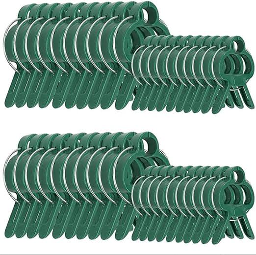 80 Attaches (30 Grandes + 50 Petites) Pour Plantes Grimpantes - Aide À La Croissance Des Plantes Grimpantes Sur Tuteur Spiralé Ou En Bambou - Idéales Pour Le Jardinage Et Le Potager.