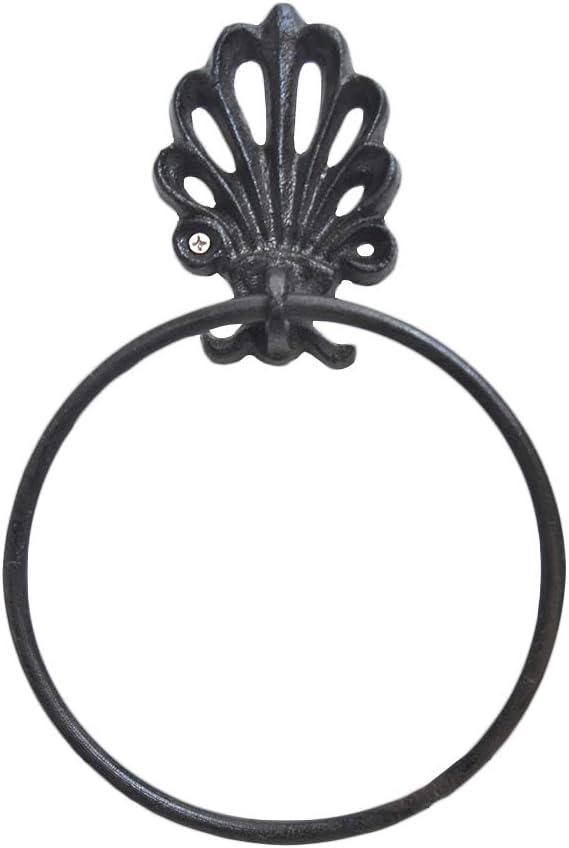 Anneau Porte-serviettes Rétro En Fer Forgé, Porte-essuie-tout, Porte-serviettes De Toilette, Crochet Mural Pour Serviette De Salle De Bain, Accessoires