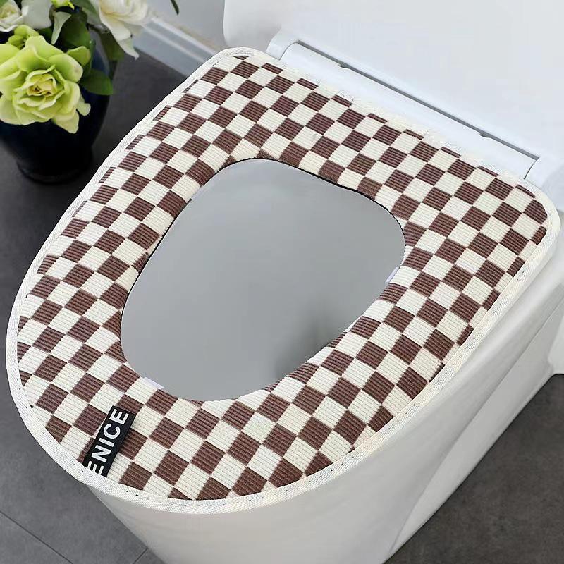 Siège De Toilette Imperméable Pour Usage Domestique (kaki), Siège De Toilette Universel Avec Fermeture Éclair, Coussin Chauffant, Compatible Avec La Plupart Des Toilettes (sans Autocollants)