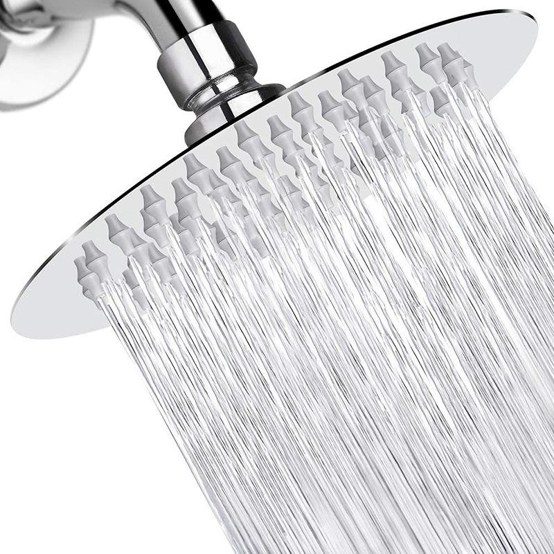 Pommeau De Douche De Plafond De 20 Cm (8 Pouces), Pommeau De Douche Miroir Mince En Acier Inoxydable 304, Pommeau De Douche Rond Haute Pression, Montage Mural Ou Plafond (20 Cm, Chromé)