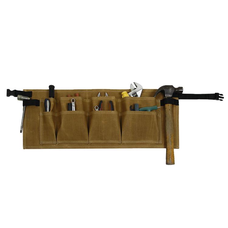 Sac Banane De Rangement Pour Outils (64,5 X 26 Cm, Kaki) - Tablier De Jardinage Résistant Aux Taches - Idéal Pour Les Travaux De Jardinage, L'Électricité Et La Menuiserie.