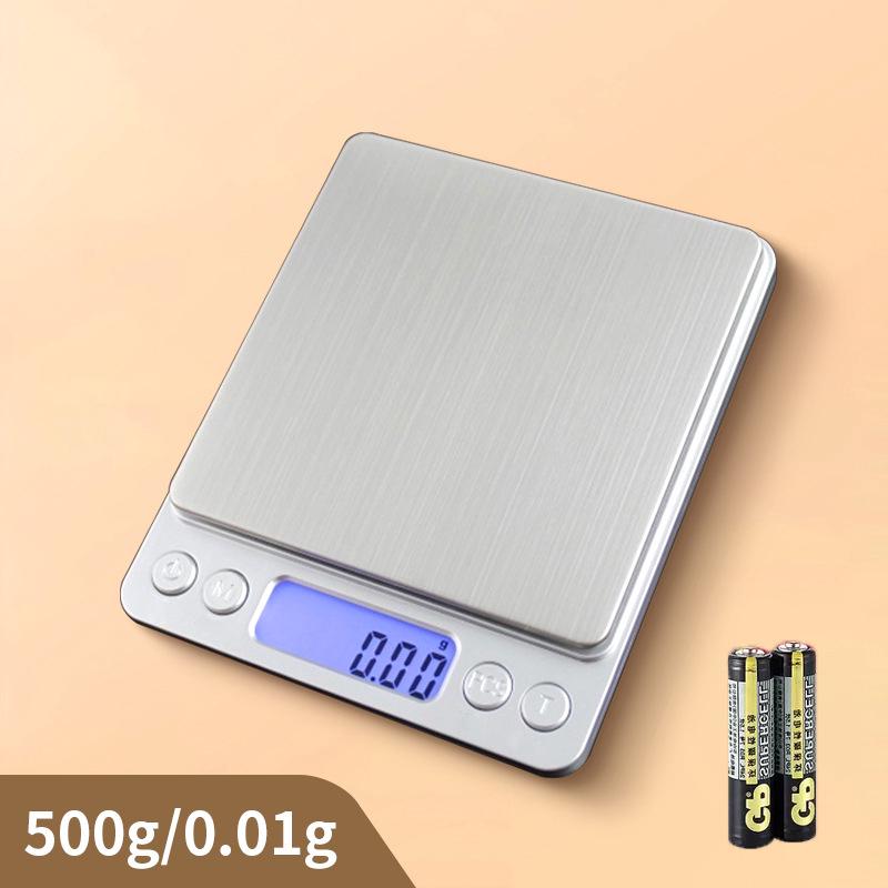 Balance De Cuisine Numérique Extra Large 500 G/0,01 G, À Piles, Avec Plateau En Acier Inoxydable.