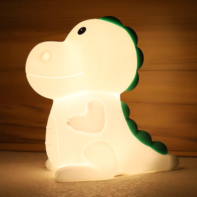 Veilleuse Bébé Dinosaure, 7 Couleurs, Tactile, Led Rechargeable Usb, Veilleuse Décorative Pour Chambre D'Enfant, Cadeau D'Anniversaire