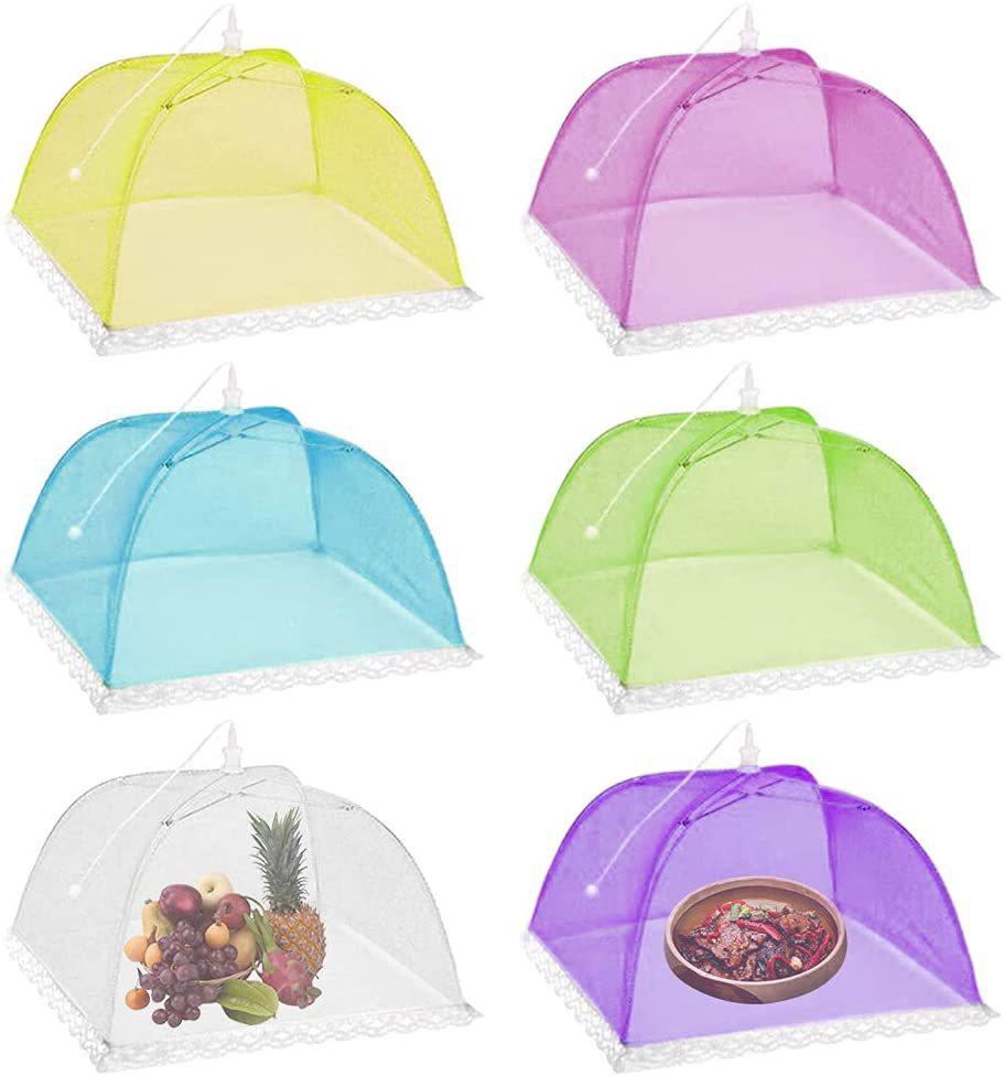 Cloche Alimentaire Pliable, Lot De 6, Protection Anti-mouches Et Anti-insectes Pour Protéger Viandes, Plats Et Fruits Lors De Pique-niques Et Barbecues.
