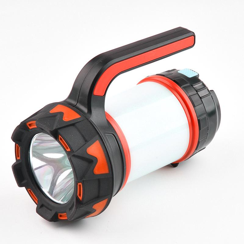 Lanterne De Camping Led Rouge, Lampe Torche Rechargeable, 6 Modes D'Éclairage, Batterie Externe Multifonction, Étanche Ipx4, Projecteur, Câble Usb Inclus