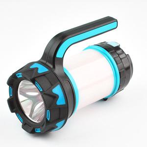 Lanterne De Camping Led Bleue, Lampe Torche Rechargeable, 6 Modes D'Éclairage, Batterie Externe Multifonction, Étanche Ipx4, Projecteur, Câble Usb Inclus