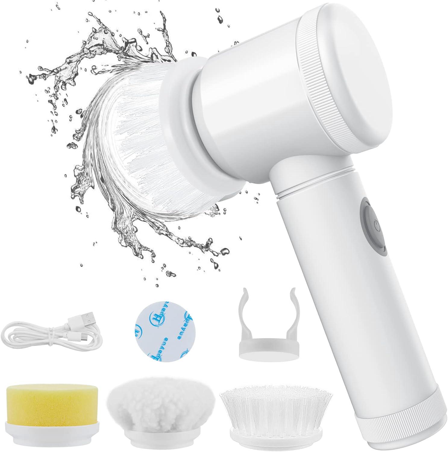Brosse De Nettoyage Électrique Rotative Rechargeable, Brosse À Joints, Brosse De Nettoyage Électrique Avec 3 Têtes De Brosse, Adaptée Aux Carreaux Muraux De Salle De Bain, Sols, Baignoires Et Cuisines