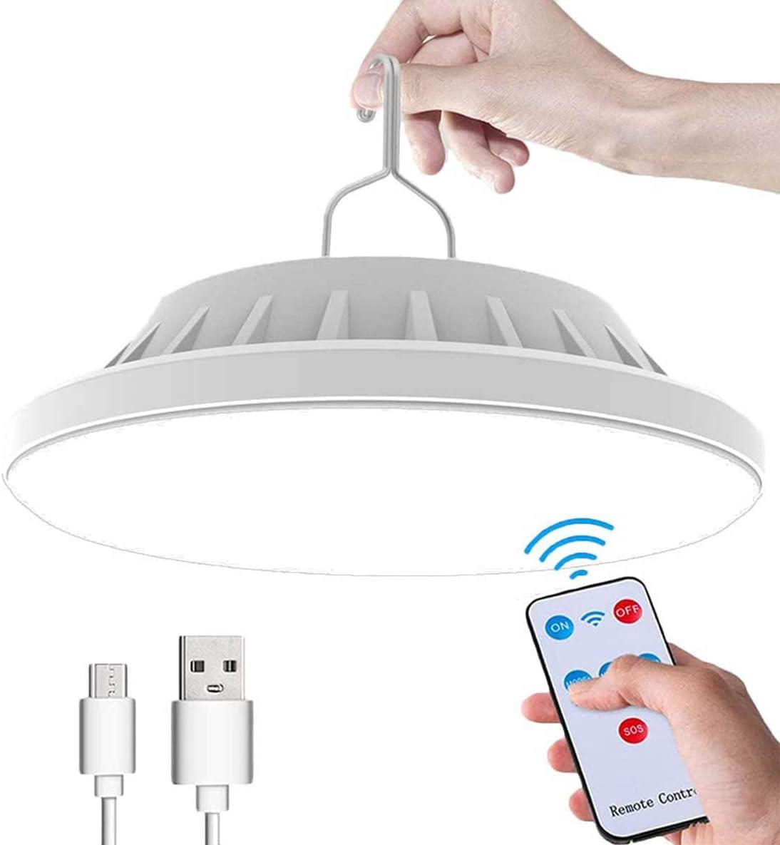 Lampe De Camping Solaire Led Rechargeable Par Usb Avec Télécommande, 5 Modes D'Éclairage, Étanche Ipx7, Avec Batterie Externe Intégrée Pour La Randonnée, Les Ouragans Et Les Situations D'Urgence.