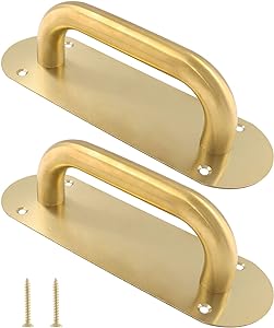 Ensemble De 2 Plaques De Poignée De Porte En Acier Inoxydable Pour Portes Coulissantes De Style Grange, Placards De Cuisine