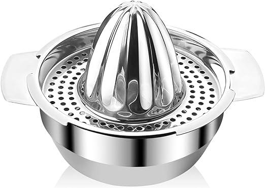 Presse-agrumes Manuel 300 Ml, En Acier Inoxydable, Compatible Lave-vaisselle, Avec Embout Rotatif. Facile À Nettoyer, Il Permet De Presser Citrons, Oranges, Légumes Verts Ou Limes.