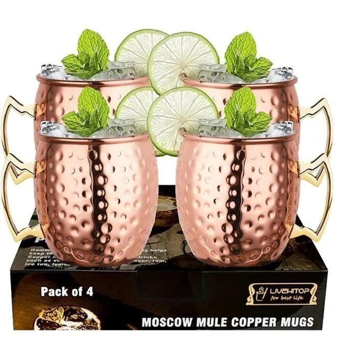 Set De 4 Cani, Moscow Mule, Qttvbtna, Cupru, 500ml