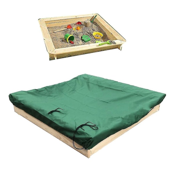 Dammtätt Skydd Couverture De Bac À Sable Vattentätt Sandlåda Couverture De Piscine Vert 150x150