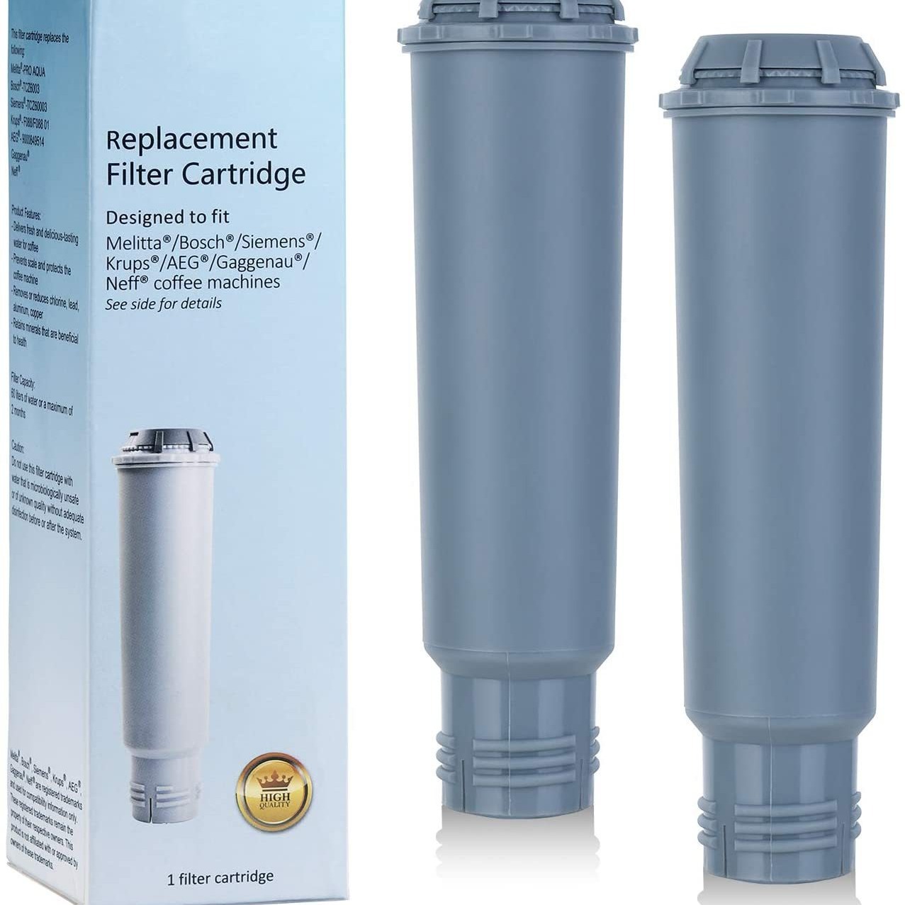 Lot De 2 Cartouches Filtrantes Pour Cafetière Krups Claris F088