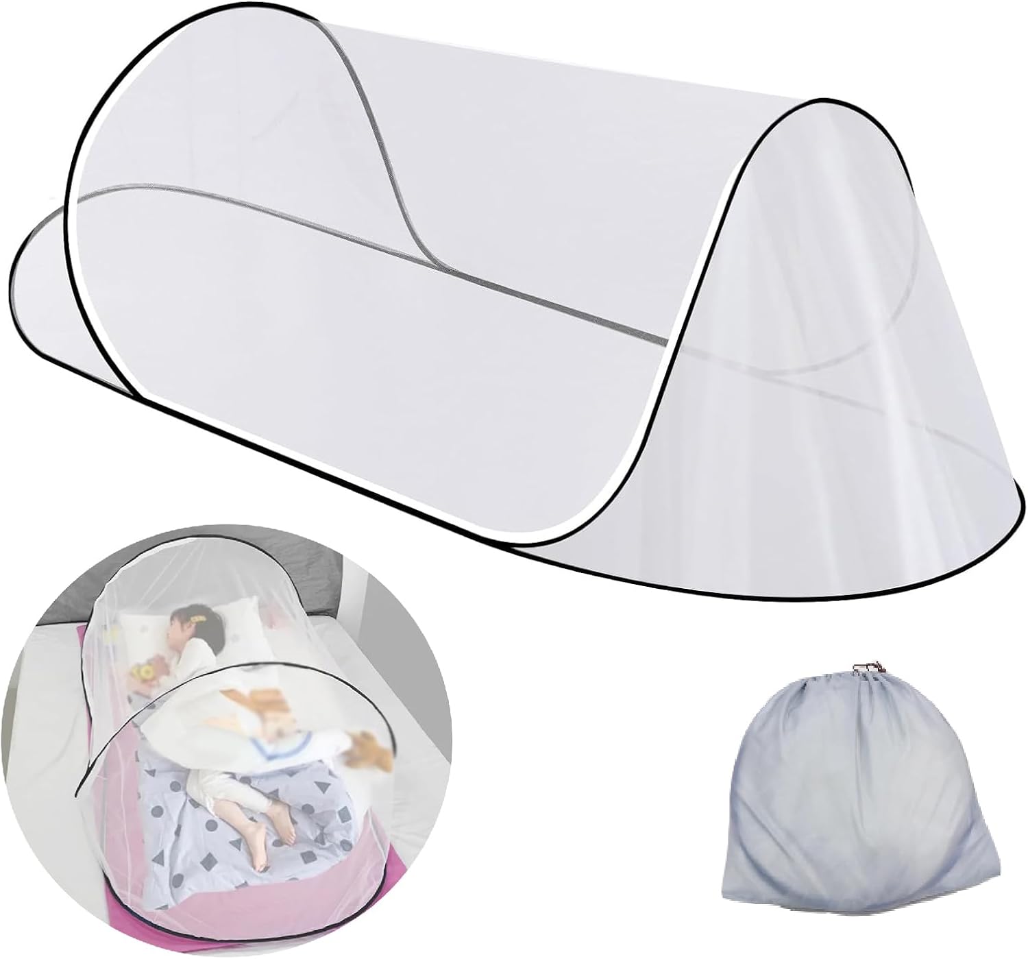 Superden Mosquitera Desplegable, Tienda De Campaña Plegable Para Cama, Camping, Viajes, Patio, Tienda De Campaña Portátil Para Mosquitos Al Aire Libre (1 Unidad)