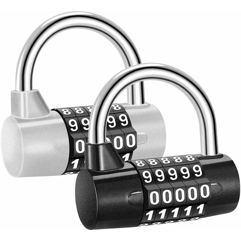 Cadenas, Cadenas À Code, Cadenas À 5 Chiffres, Cadenas À Code (lot De 2), Cadenas À Combinaison.