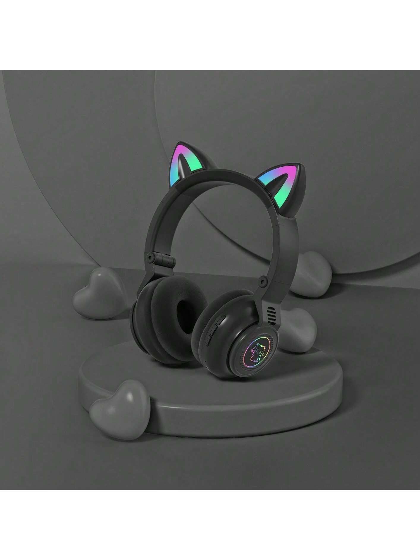 Casque Bluetooth À Oreilles De Chat Avec Réduction De Bruit Active, Sans Fil, Pour Le Gaming Et Le Sport, Filaire, Anc, Nouveau Modèle, Basses Puissantes