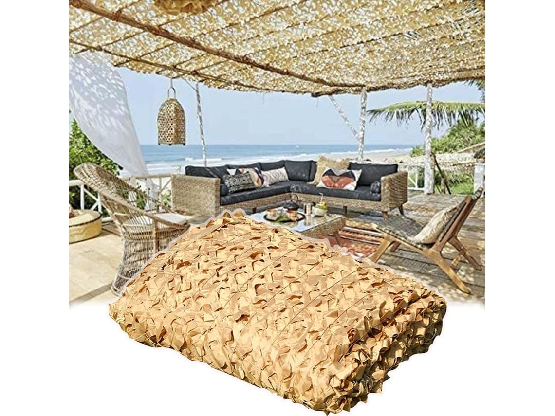 Rede De Camuflagem De Areia, Rede De Sombra Militar Bege, Vela De Sombra Para Pérgola, Proteção Solar Ehstmind (tamanho 2x4m)